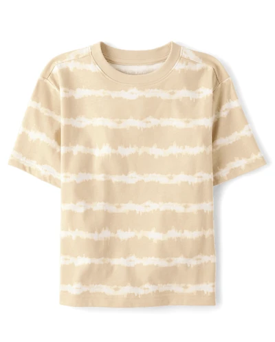 Boys Tie Dye Striped Tee