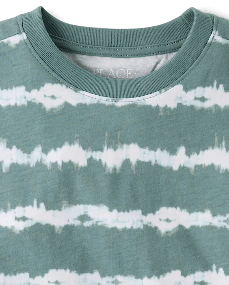 Boys Tie Dye Striped Tee