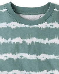 Boys Tie Dye Striped Tee