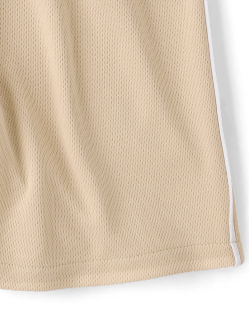 Kids Quick Dry Side Stripe Mesh Active Shorts