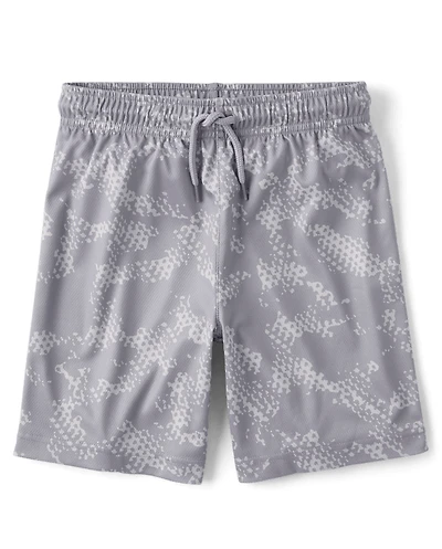 Short de sport en maille imprimée à séchage rapide pour enfants