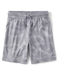 Short de sport en maille imprimée à séchage rapide pour enfants