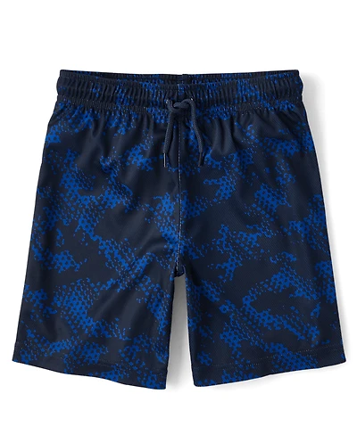 Short de sport en maille imprimée à séchage rapide pour enfants