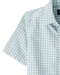 Boys Gingham Poplin Button Up Shirt