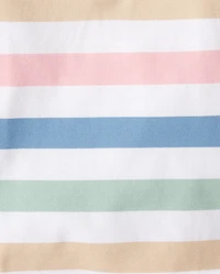 Boys Striped Soft Pique Polo