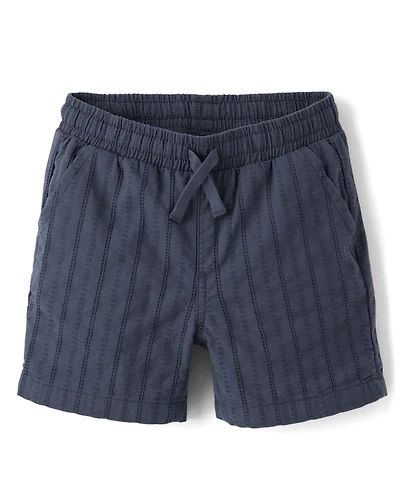 Boys Textured Pull On Jogger Shorts