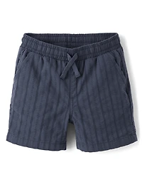 Boys Textured Pull On Jogger Shorts