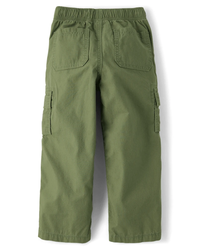Boys Ripstop Baggy Pull On Cargo Pants