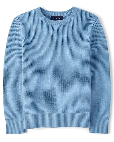 Boys Waffle Knit Sweater