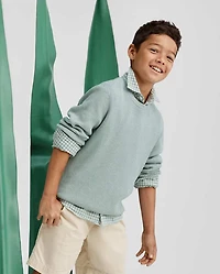 Boys Waffle Knit Sweater