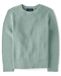 Pull en maille gaufrée pour garçon