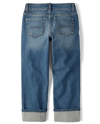 Boys Roll Cuff 90s Loose Jeans