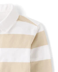 Kids Striped Rugby Polo