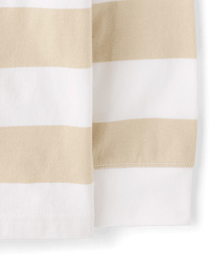 Kids Striped Rugby Polo