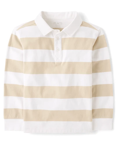 Kids Striped Rugby Polo