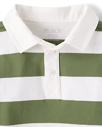 Kids Striped Rugby Polo