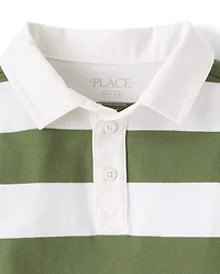 Kids Striped Rugby Polo