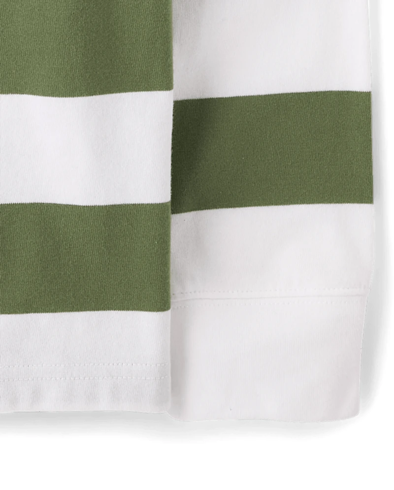 Kids Striped Rugby Polo