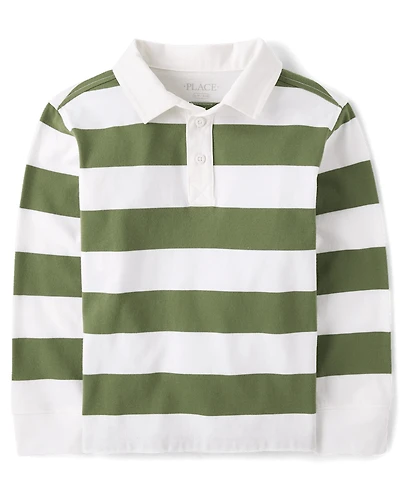Kids Striped Rugby Polo