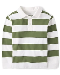 Kids Striped Rugby Polo
