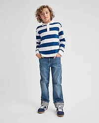 Kids Striped Rugby Polo