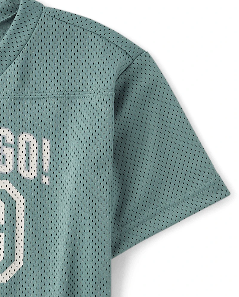 Kids Quick Dry Graphic Mesh Football Jersey