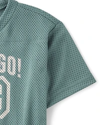 Kids Quick Dry Graphic Mesh Football Jersey