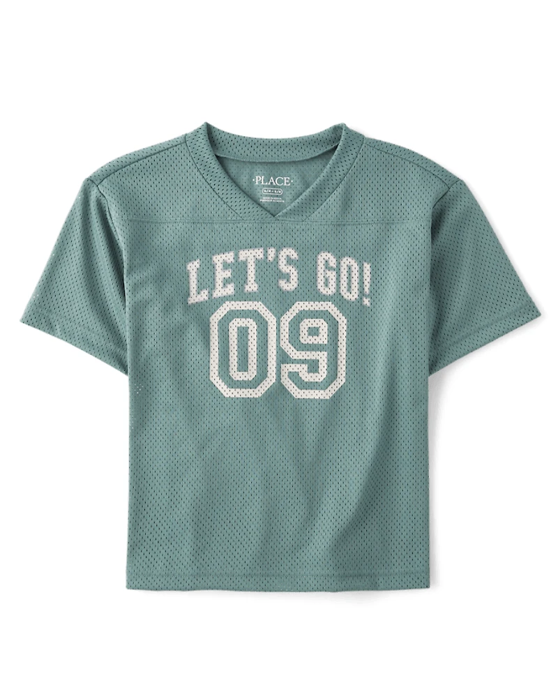 Maillot de football enfant à séchage rapide en maille graphique