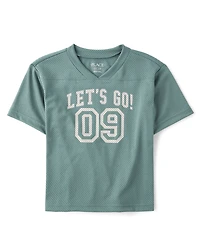 Maillot de football enfant à séchage rapide en maille graphique