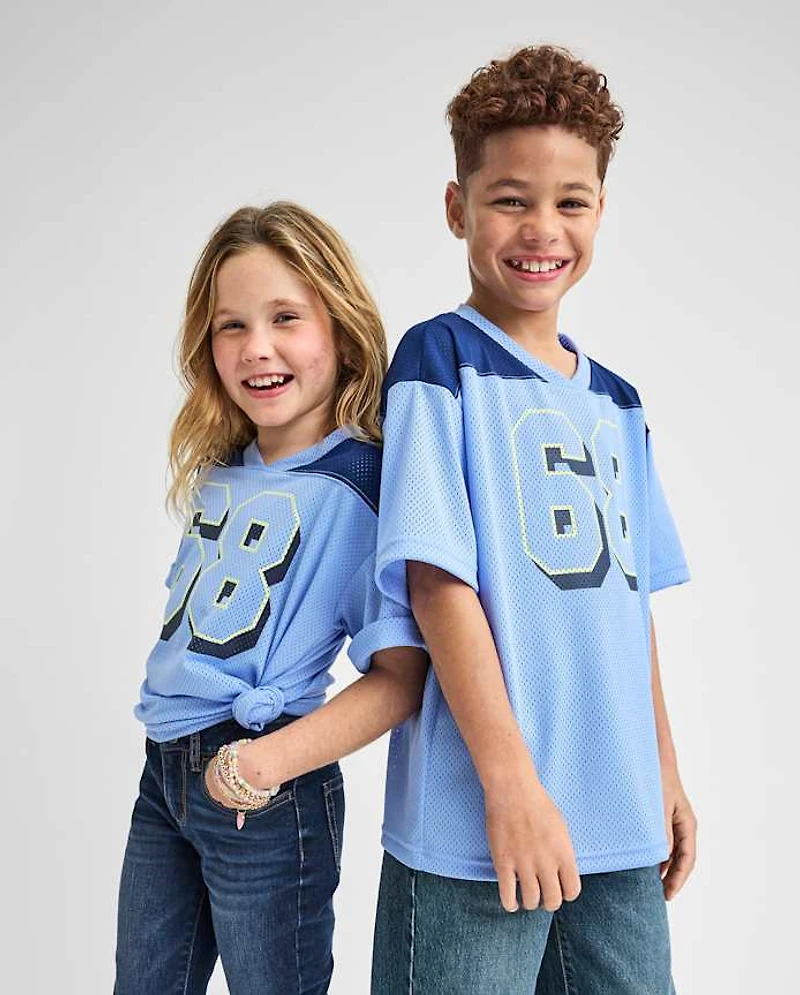 Kids Quick Dry Graphic Mesh Football Jersey
