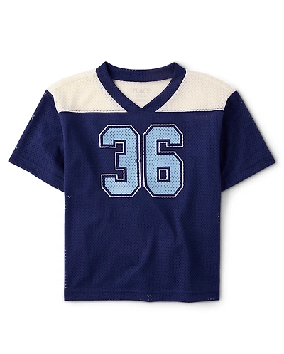 Kids Quick Dry Graphic Mesh Football Jersey