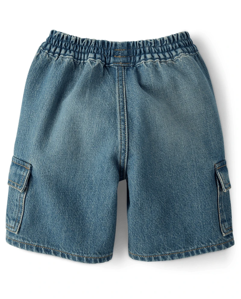 Boys Pull On Cargo Jean Shorts