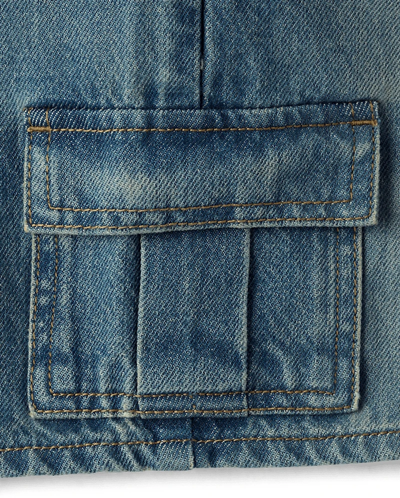 Boys Pull On Cargo Jean Shorts