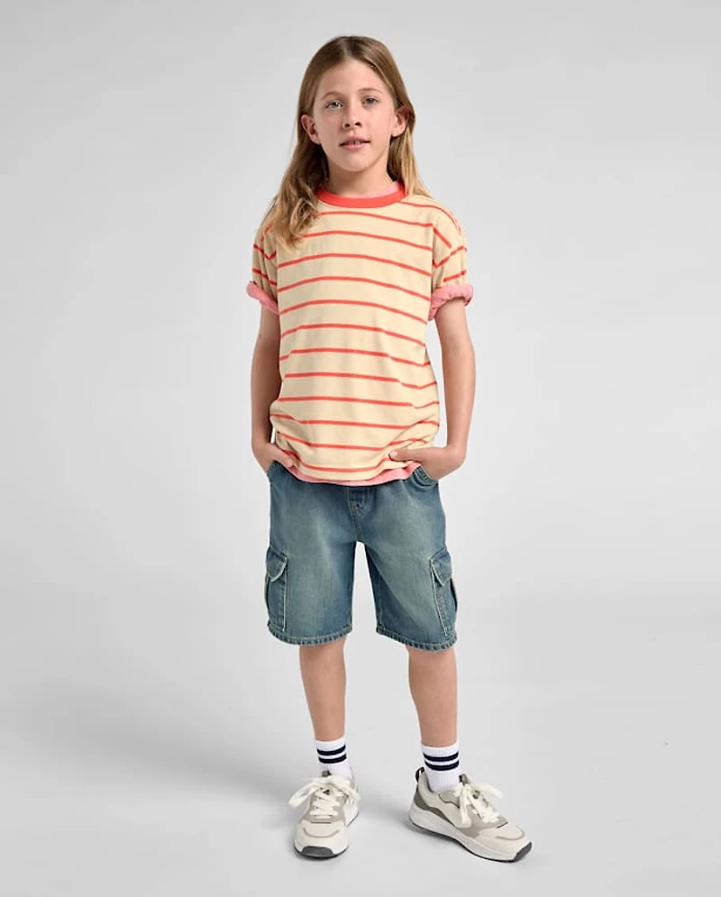 Boys Pull On Cargo Jean Shorts