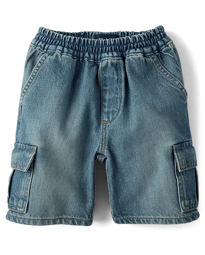 Boys Pull On Cargo Jean Shorts