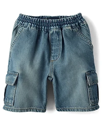 Boys Pull On Cargo Jean Shorts