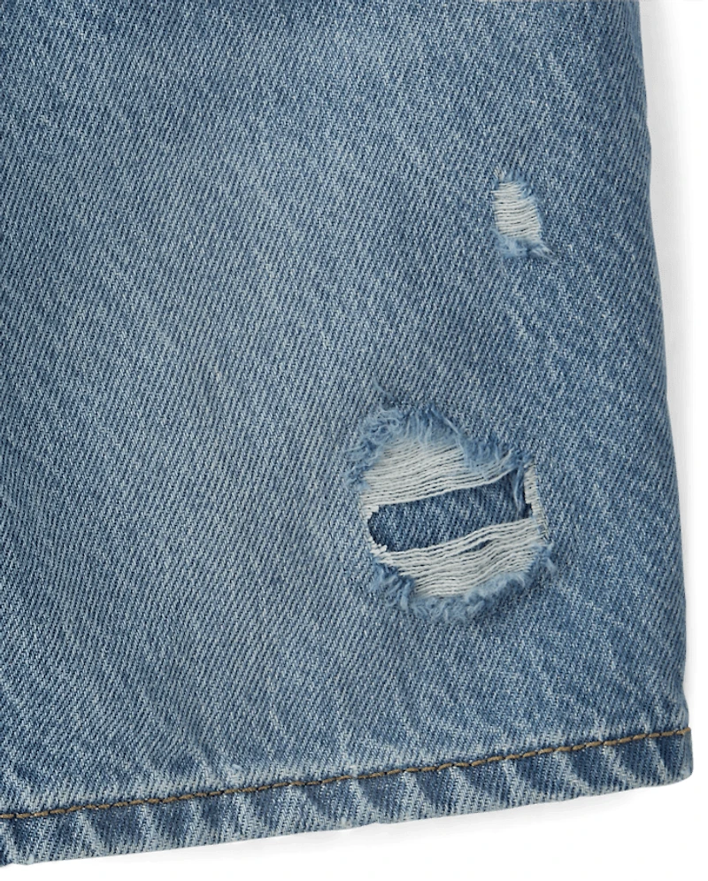 Short en jean déchiré pour garçon