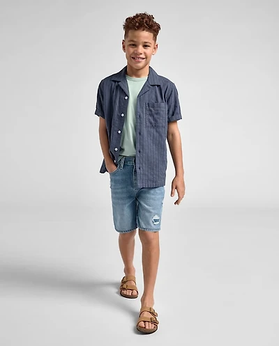 Short en jean déchiré pour garçon