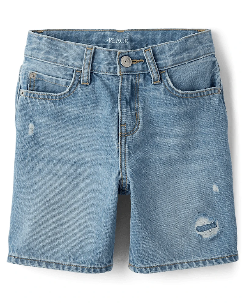 Short en jean déchiré pour garçon