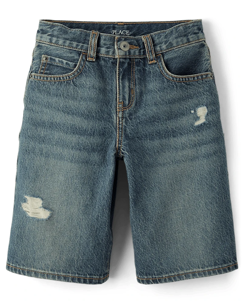 Short en jean déchiré et ample pour enfants