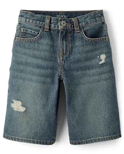 Short en jean déchiré et ample pour enfants