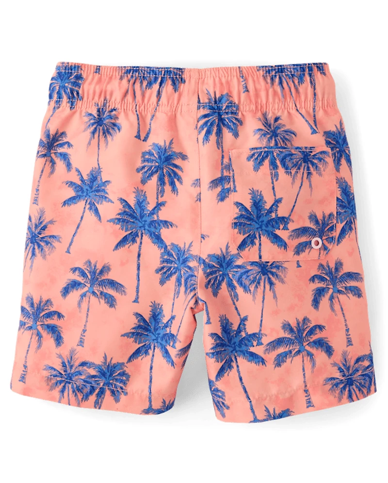 Boys Print Swim Trunks