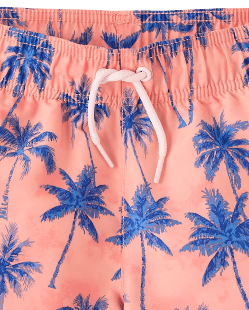 Boys Print Swim Trunks
