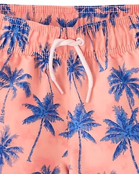 Boys Print Swim Trunks