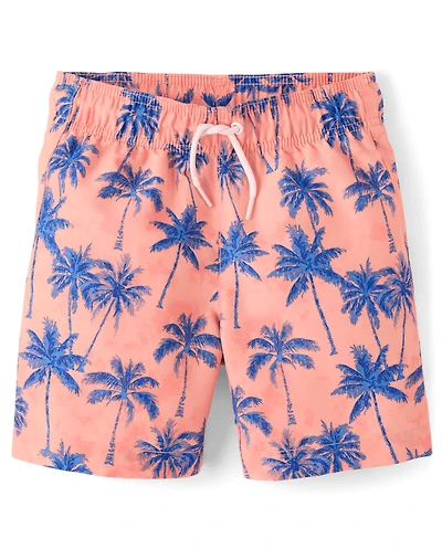 Boys Print Swim Trunks