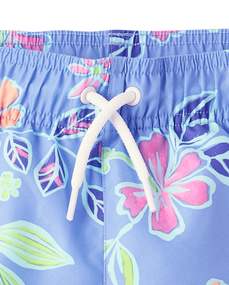 Boys Print Swim Trunks