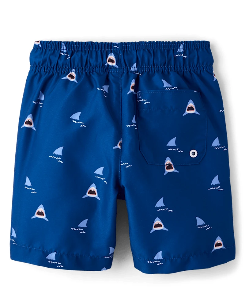 Boys Shark Rashguard Swimsuit