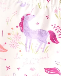 Baby Girls Unicorn Ruffle Leggings 2-Pack