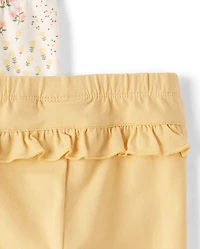 Baby Girls Floral Ruffle Leggings 2-Pack