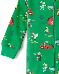 Baby And Toddler Farm Animal Snug Fit Cotton Footed One Piece Pajamas